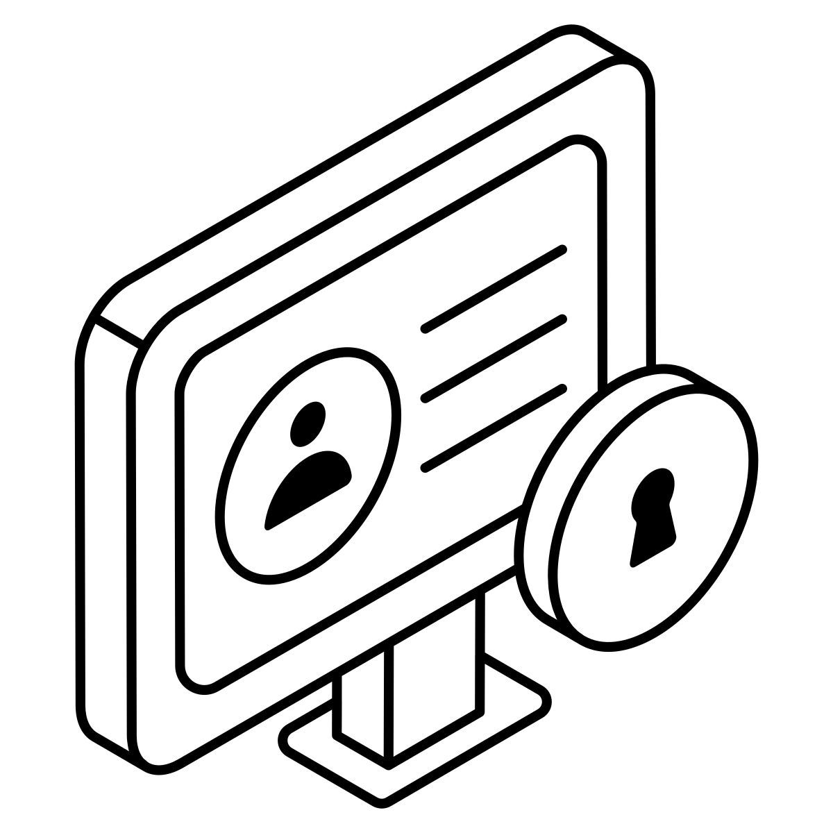 sicurezza del profilo online icon