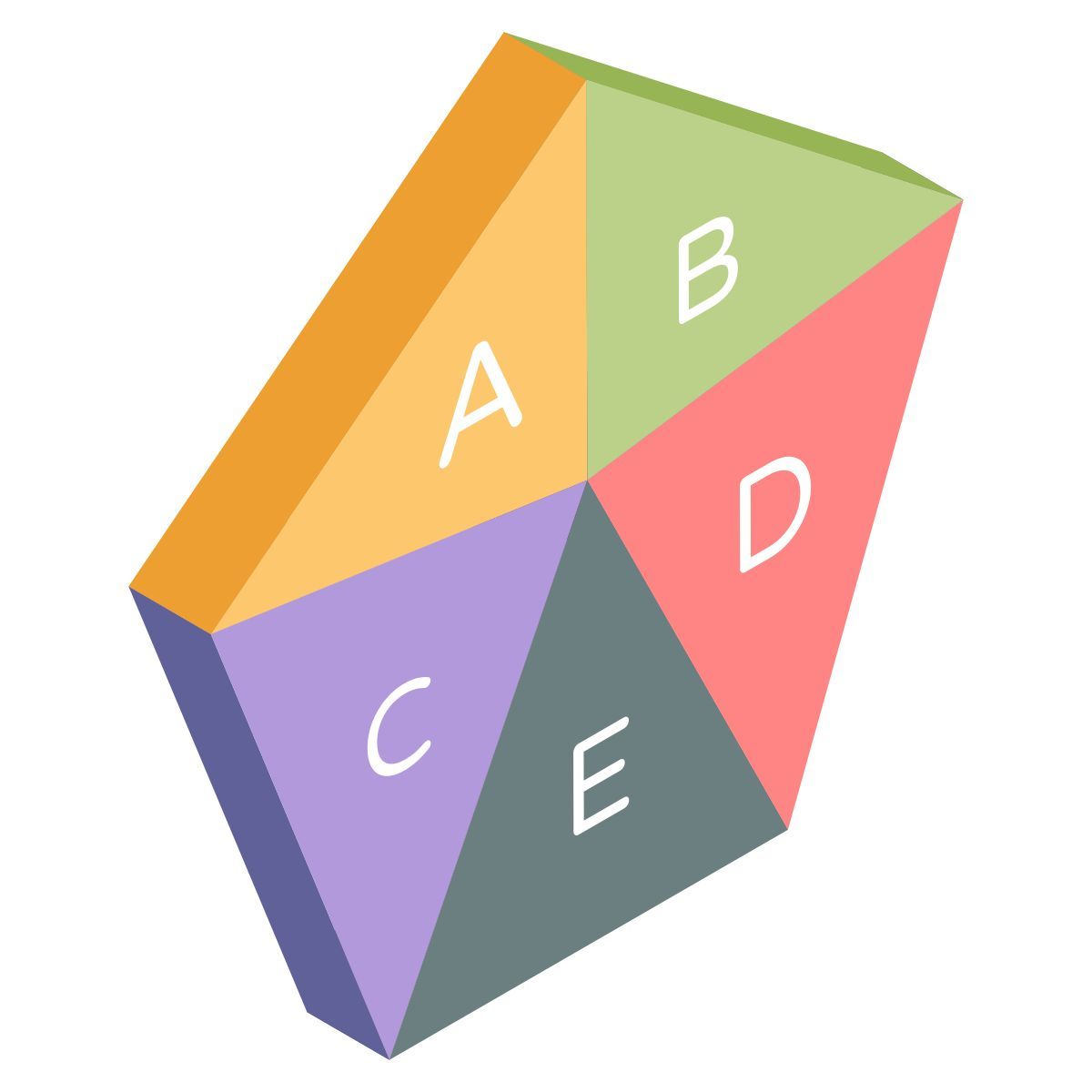 gráfico pentagonal icon