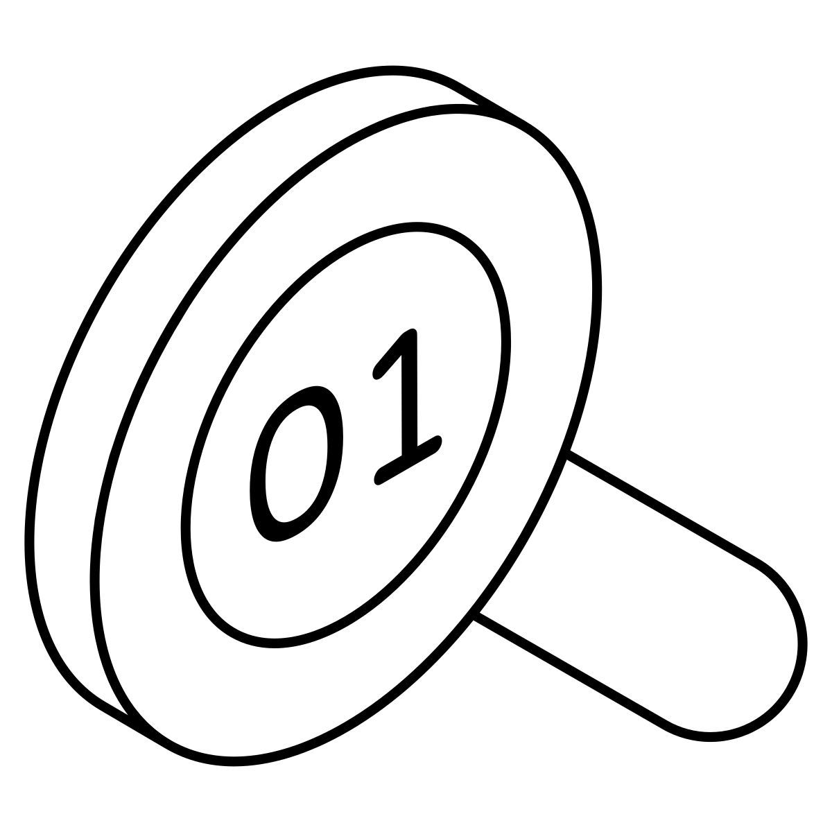 rechercher des données binaires icon