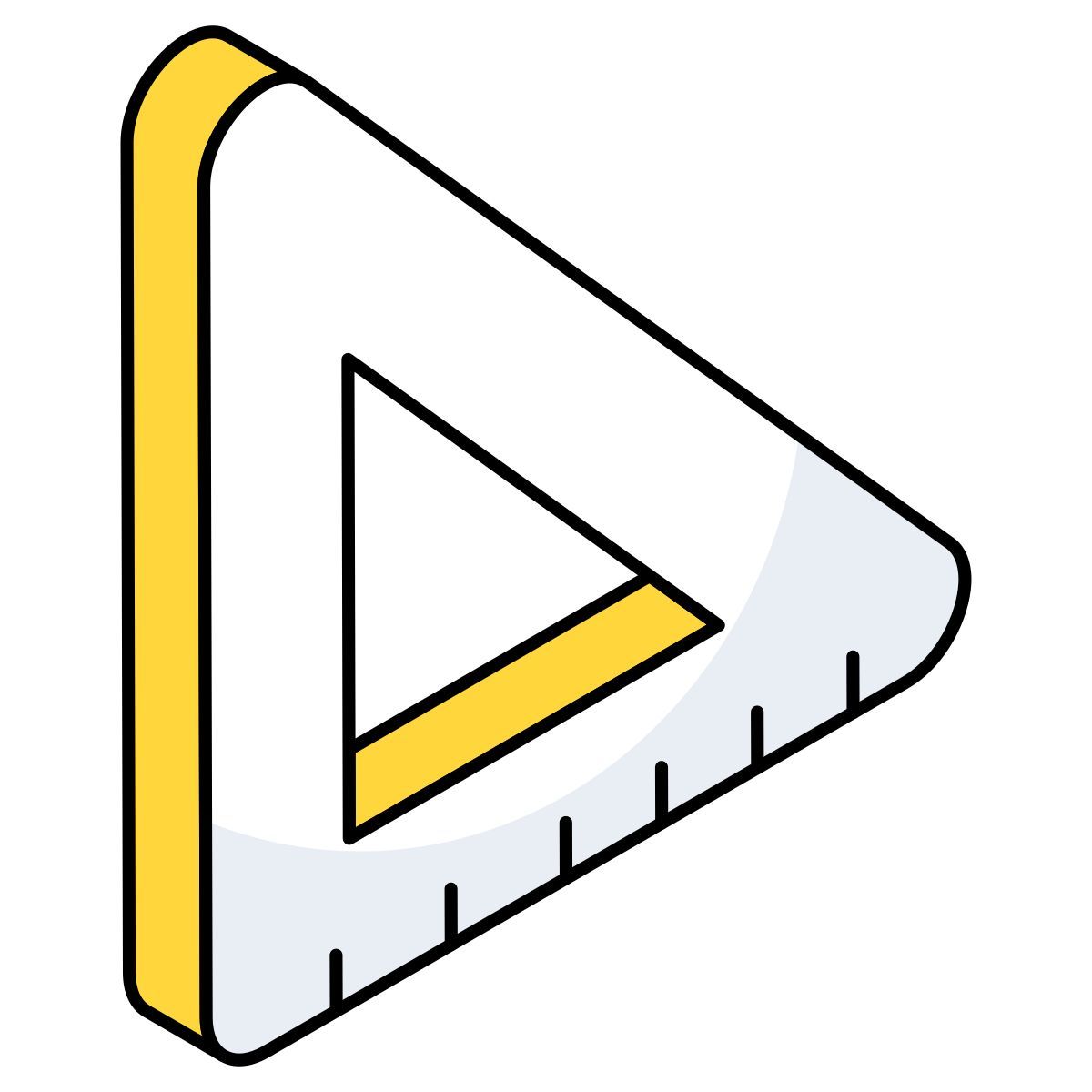 escala triangular icon