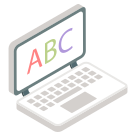 external Abc-Learning-education-isometric-vectorslab icon