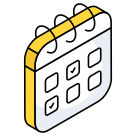 external Calendar-camping-and-travelling-isometric-vectorslab-3 icon