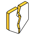 external Cracked-Shield-security-and-technology-isometric-vectorslab-2 icon