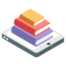 external Mobile-Books-education-isometric-vectorslab icon