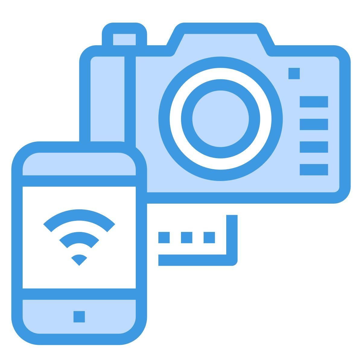 connect camera to smartphone icon