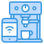 external coffee-machine-internet-of-things-itim2101-blue-itim2101 icon