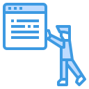 external browser-copywriting-itim2101-blue-itim2101 icon