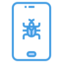 external bug-smartphone-technology-itim2101-blue-itim2101 icon