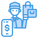 external delivery-man-shopping-and-ecommerce-itim2101-blue-itim2101 icon