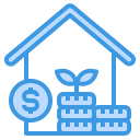 external house-financial-itim2101-blue-itim2101 icon