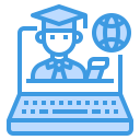 external laptop-online-learning-itim2101-blue-itim2101-4 icon