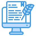 external monitor-copywriting-itim2101-blue-itim2101 icon