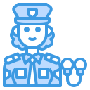 external police-female-occupation-avatar-itim2101-blue-itim2101 icon