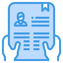 external resume-human-resource-itim2101-blue-itim2101 icon