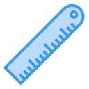 external ruler-school-stationery-itim2101-blue-itim2101 icon
