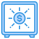 external safe-box-finance-itim2101-blue-itim2101 icon