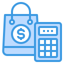 external shopping-bag-calculate-itim2101-blue-itim2101 icon