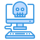 external skull-computer-itim2101-blue-itim2101 icon
