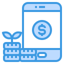 external smartphone-financial-itim2101-blue-itim2101-4 icon