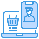 external smartphone-online-shopping-itim2101-blue-itim2101-7 icon
