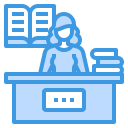 external teacher-desk-back-to-school-itim2101-blue-itim2101 icon