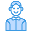 external waitress-avatar-itim2101-blue-itim2101 icon