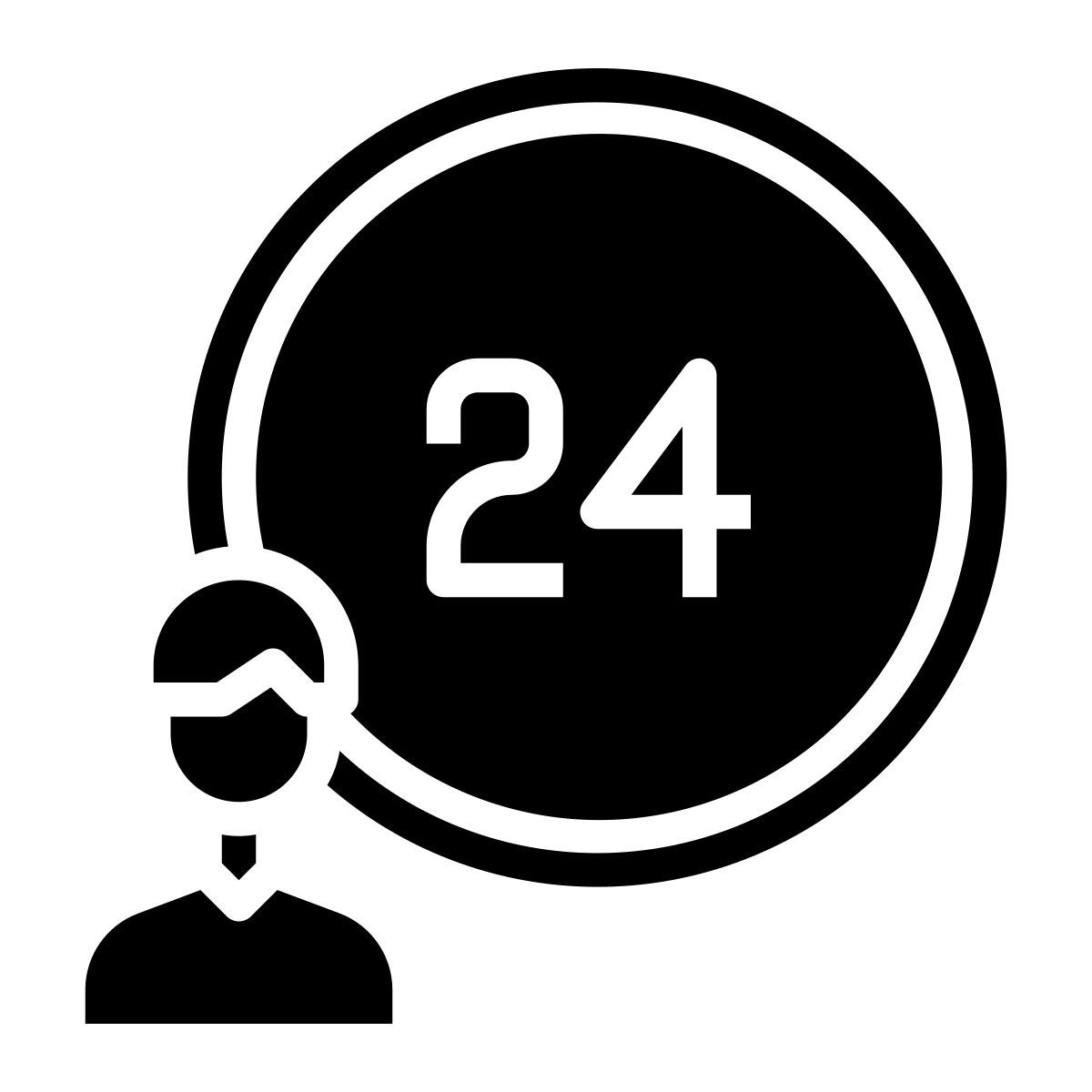 24 hours support icon