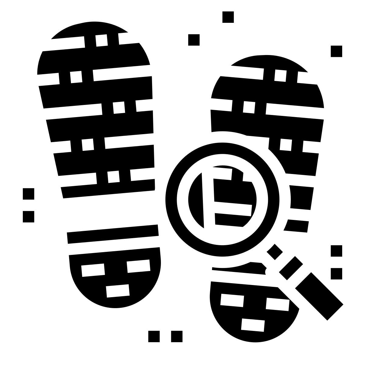 empreintes pieds humains icon