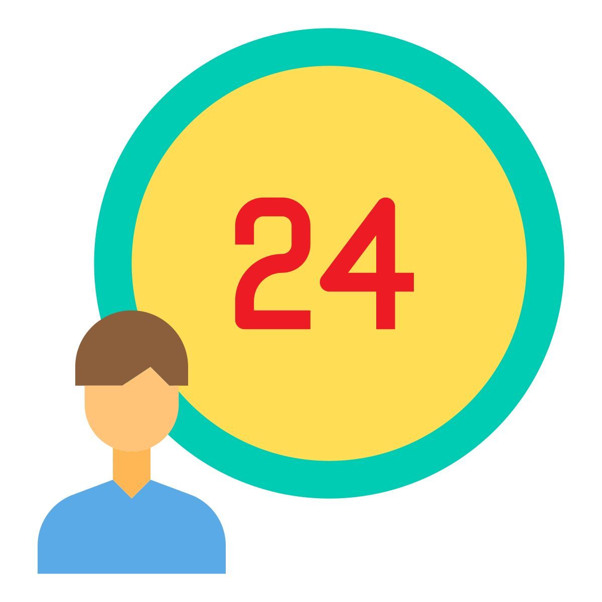 24 hours support icon