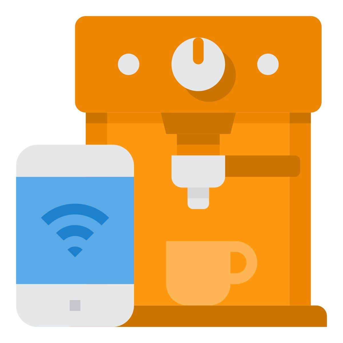 smart coffee machine icon
