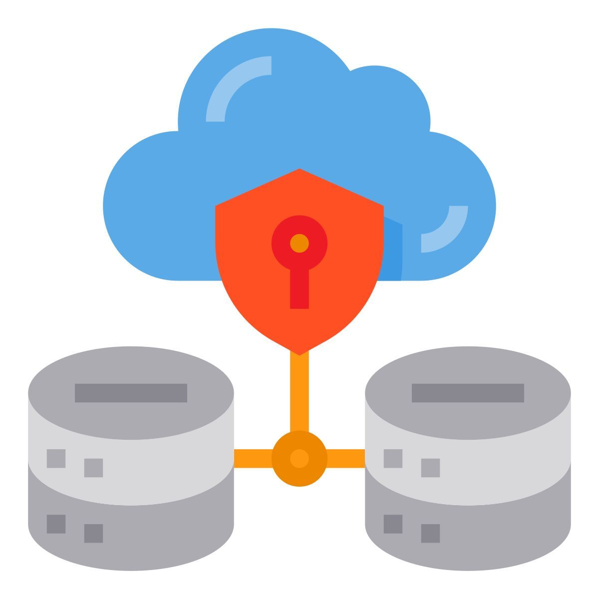 cloud database security icon
