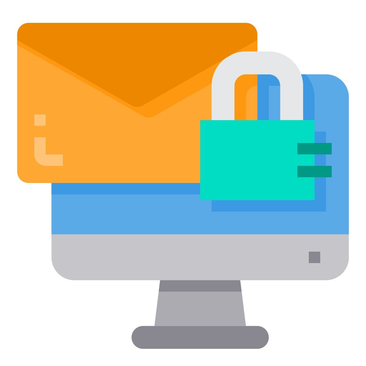 sicurezza della posta elettronica icon