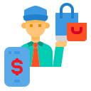 external delivery-man-shopping-and-ecommerce-itim2101-flat-itim2101 icon