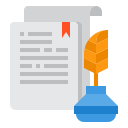 external document-copywriting-itim2101-flat-itim2101 icon
