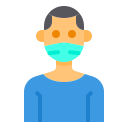 external man-avatar-with-medical-mask-itim2101-flat-itim2101-11 icon