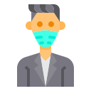 external man-avatar-with-medical-mask-itim2101-flat-itim2101-12 icon