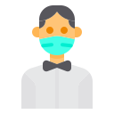 external man-avatar-with-medical-mask-itim2101-flat-itim2101-14 icon