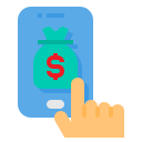 external money-bag-mobile-payment-itim2101-flat-itim2101 icon