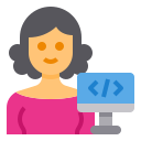 external programmer-female-occupation-avatar-itim2101-flat-itim2101 icon