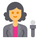 external reporter-female-occupation-avatar-itim2101-flat-itim2101 icon