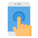 external touch-screen-smartphone-application-itim2101-flat-itim2101 icon