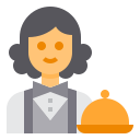 external waiter-female-occupation-avatar-itim2101-flat-itim2101 icon