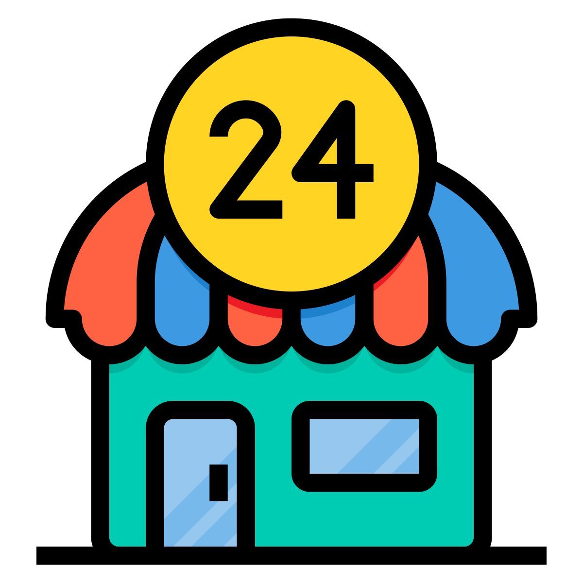 24 hour shop icon