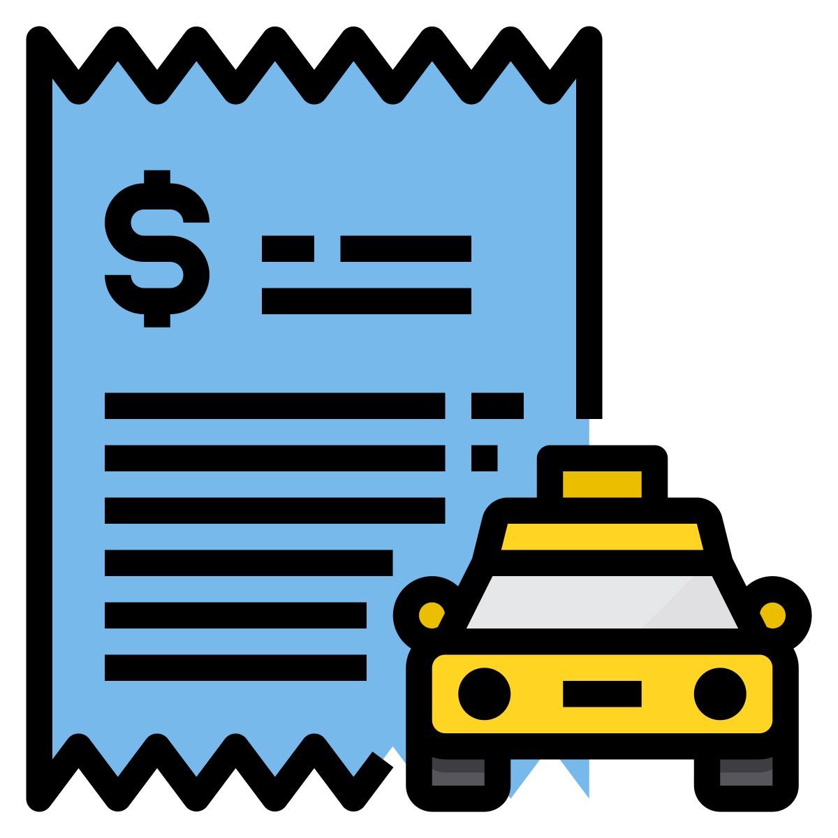 taxi bill icon