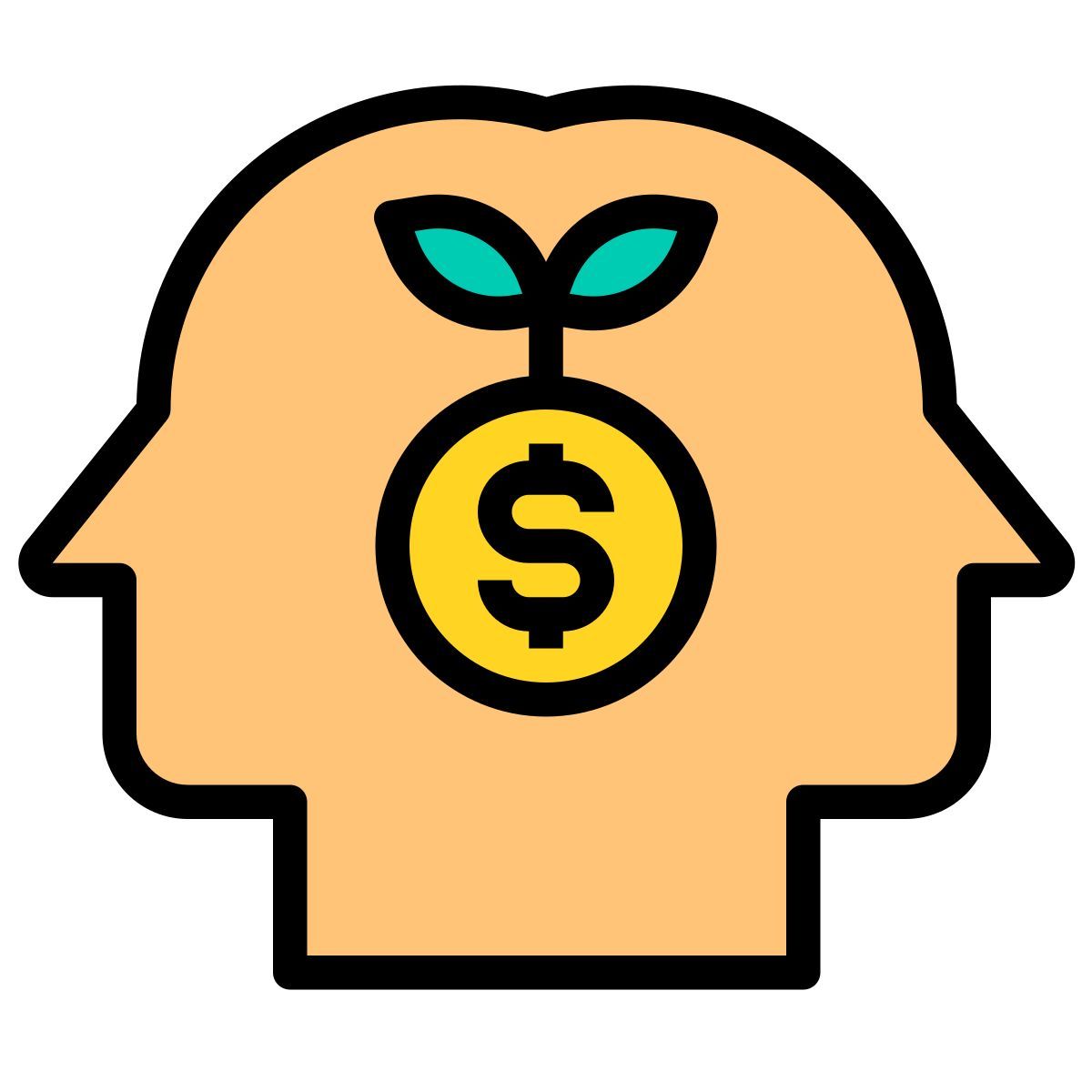 financial thinking icon