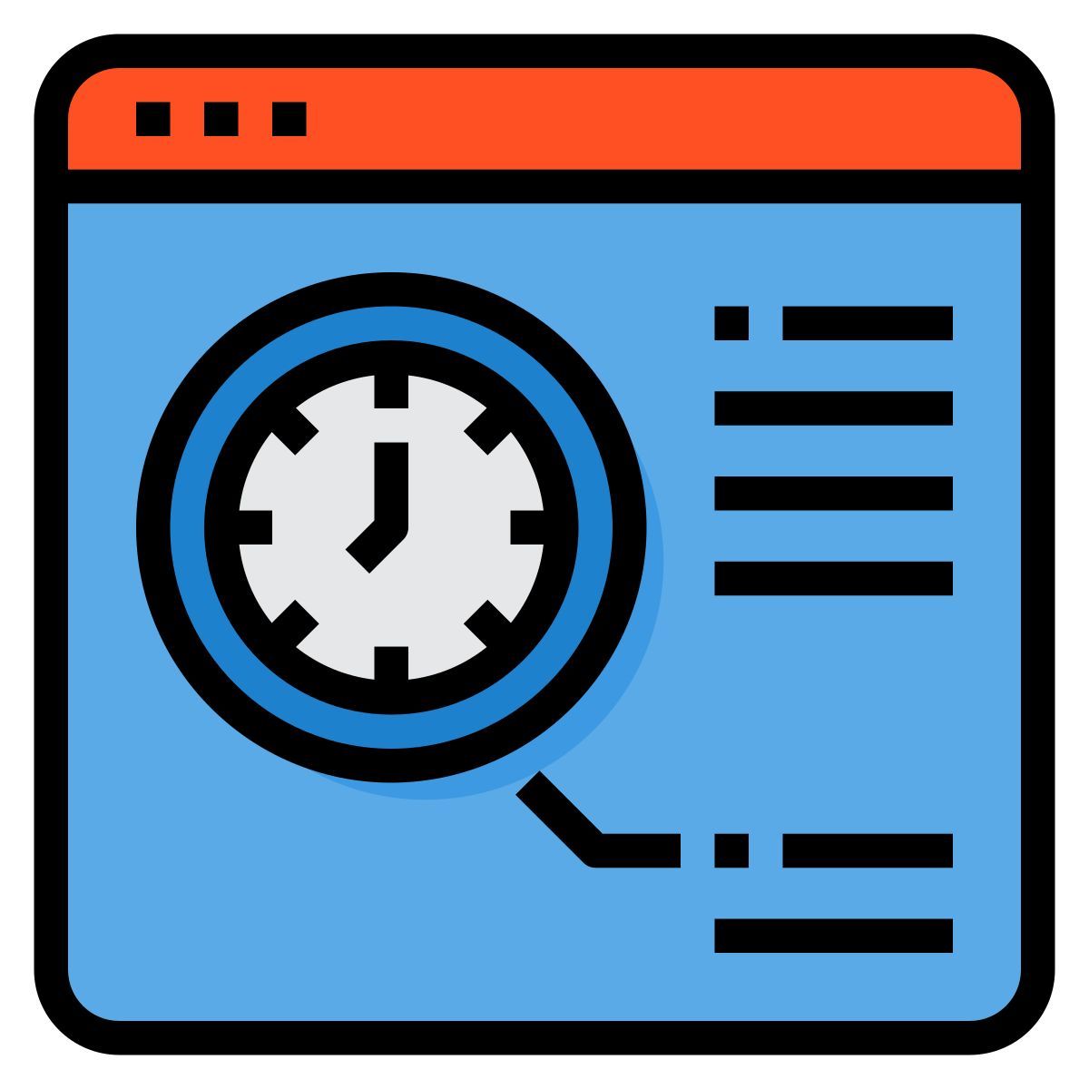 heure du navigateur icon
