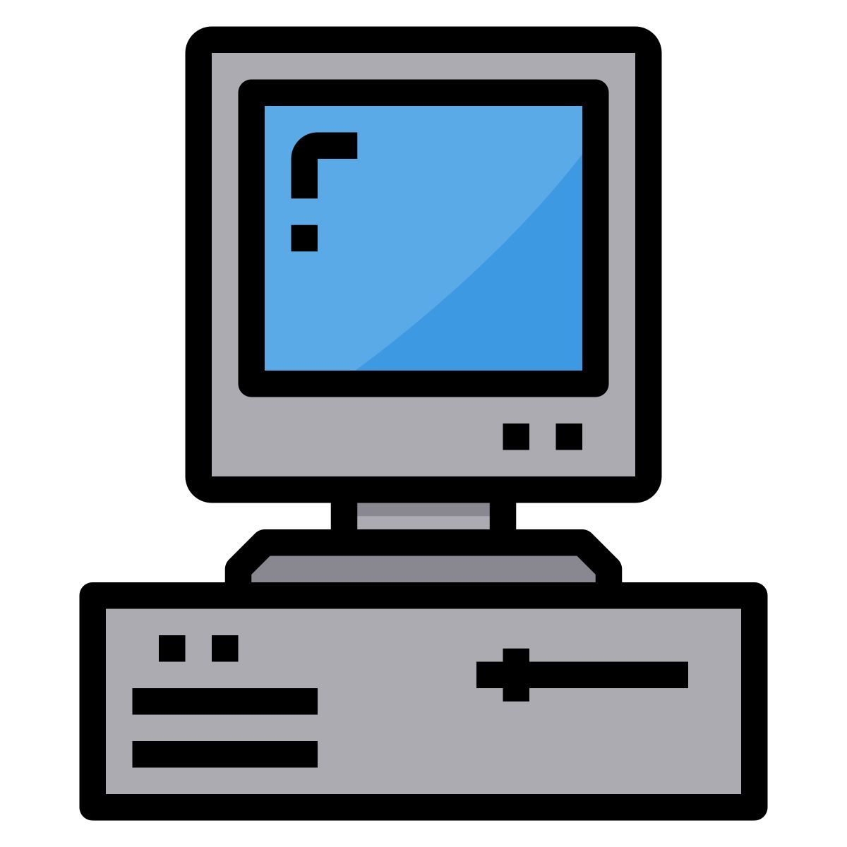 retro computer icon
