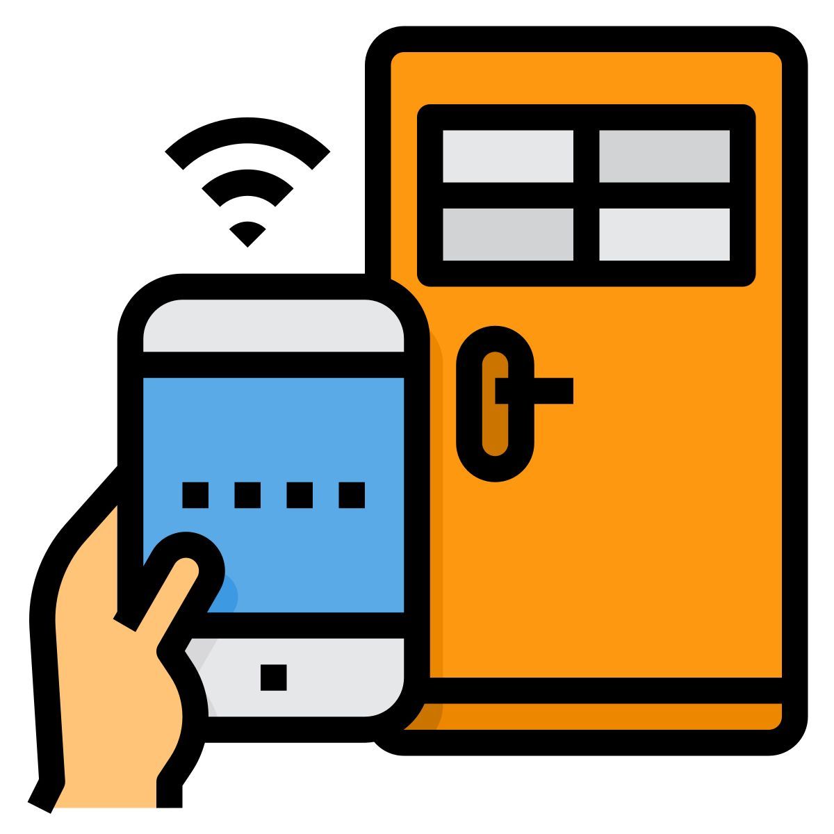 smartdoor lock icon