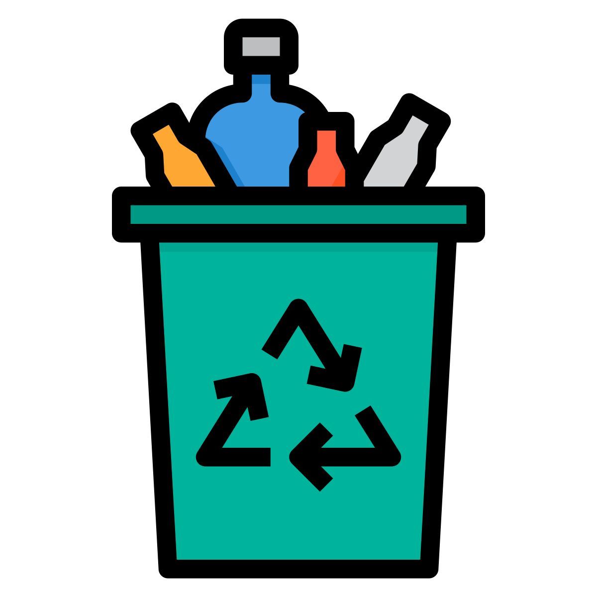 external garbage plastic pollution itim2101 lineal color itim2101 icon