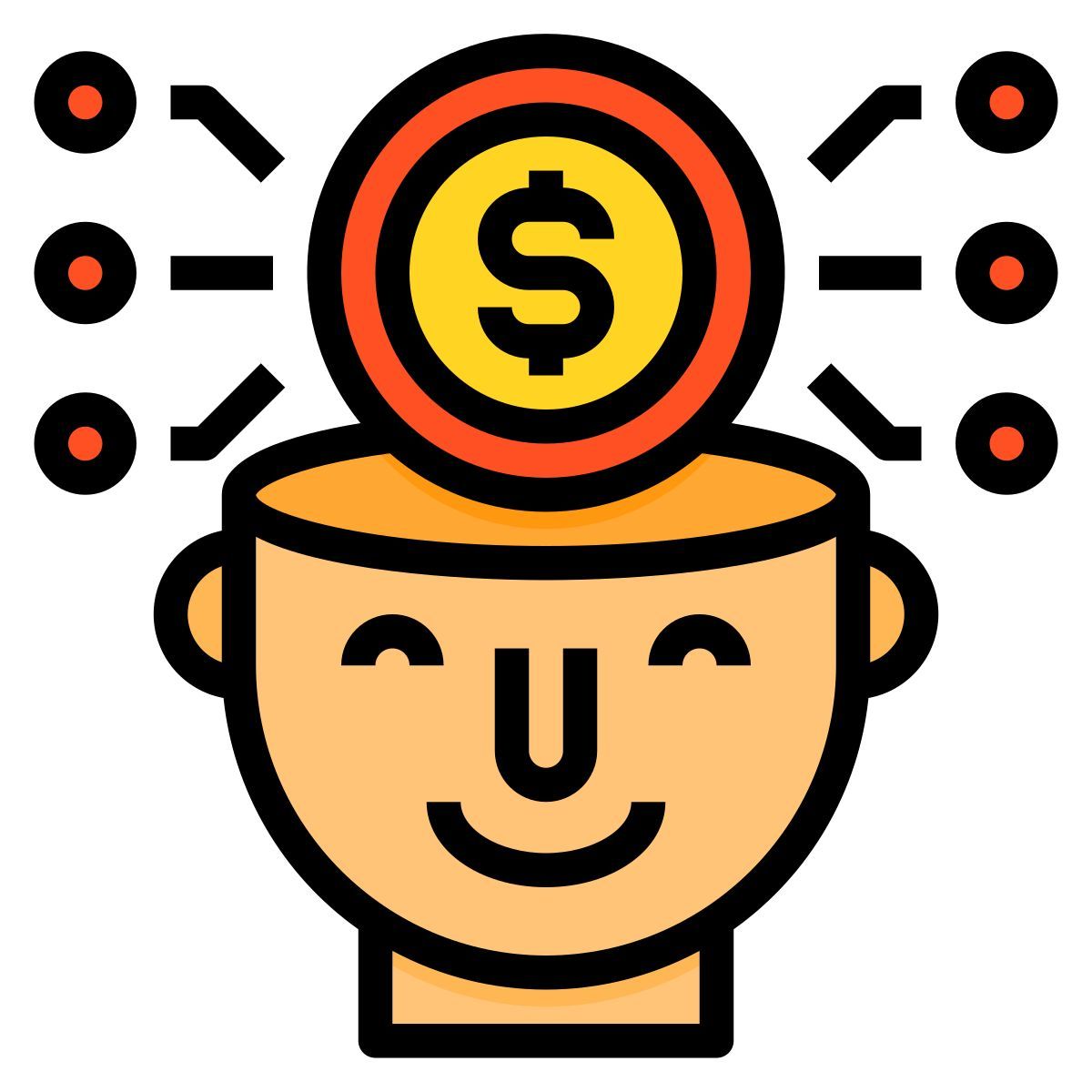 financial thinking icon